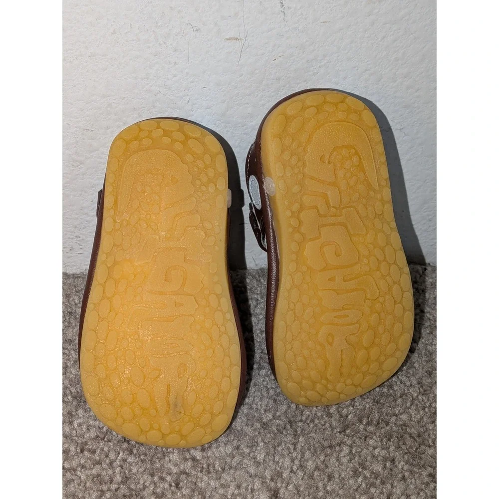Little Mae's Boutique Brown Polka Dot Squeaky Mary Jane Shoes First Walkers 3